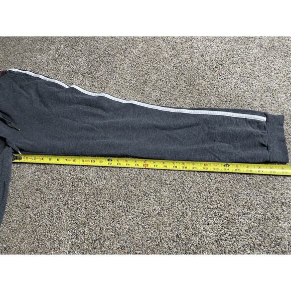 Lacoste Pants Mens Small Gray Sleepwear Pajama Lounge Gator Pockets Side Stripe - Picture 5 of 6